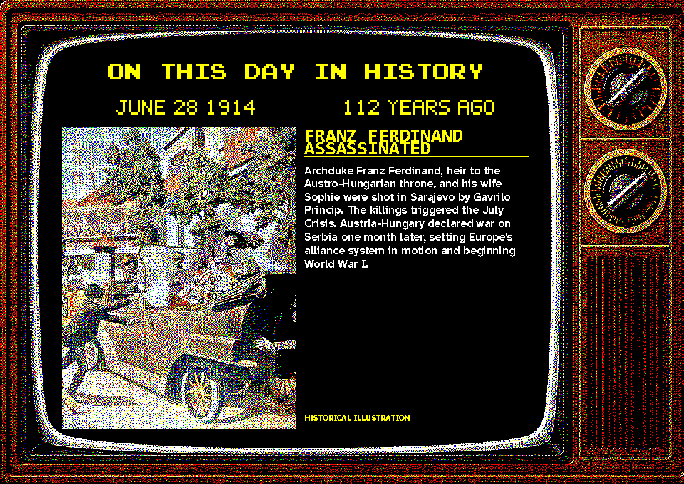 Today in History frame preview