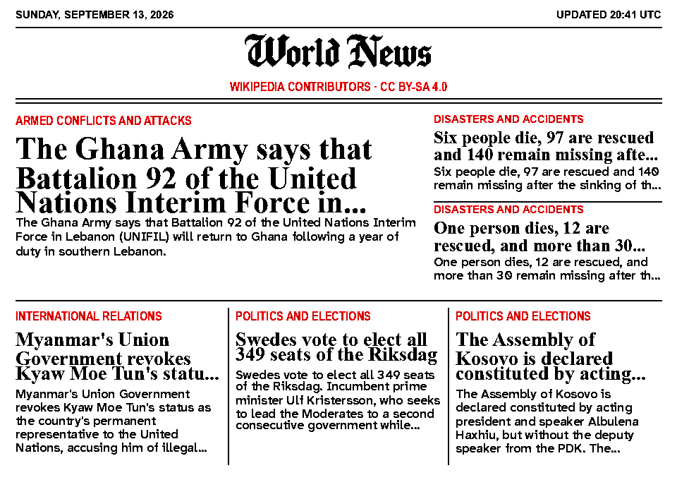 World News frame preview